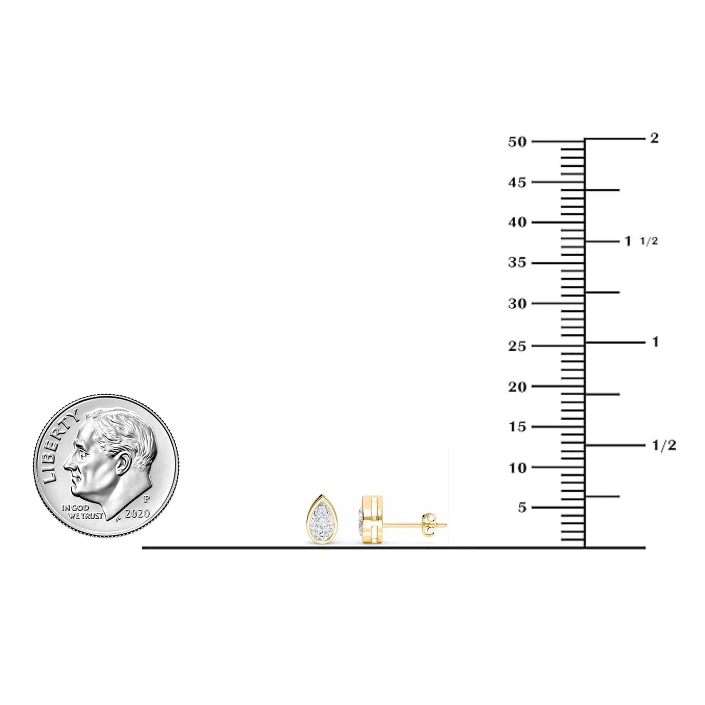 Lab Diamond Earrings - Bezel Set - Zola