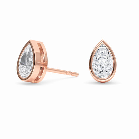 Lab Diamond Earrings - Bezel Set - Zola