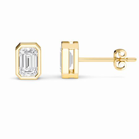 Lab Diamond Earrings - Bezel Set - Taylor