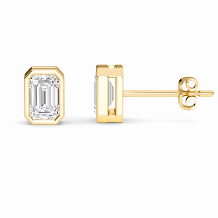 Lab Diamond Earrings - Bezel Set - Taylor