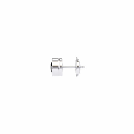 Black Diamond Single Stud Earrings - Bezel Set - Ishanvi