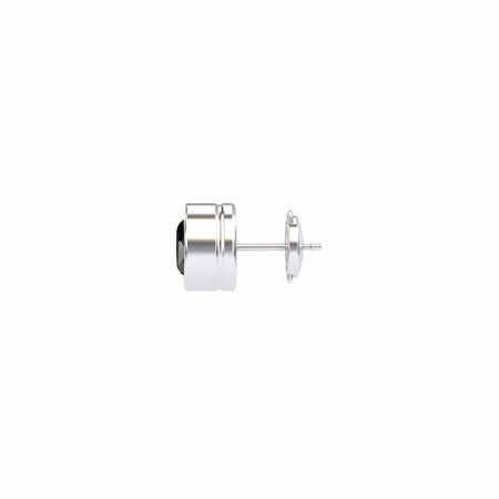 Black Diamond 8.6mm Single Stud Earrings - Bezel Set - Ishanvi