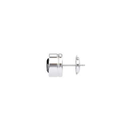 Black Diamond Single Stud Earrings - Bezel Set - Ishanvi