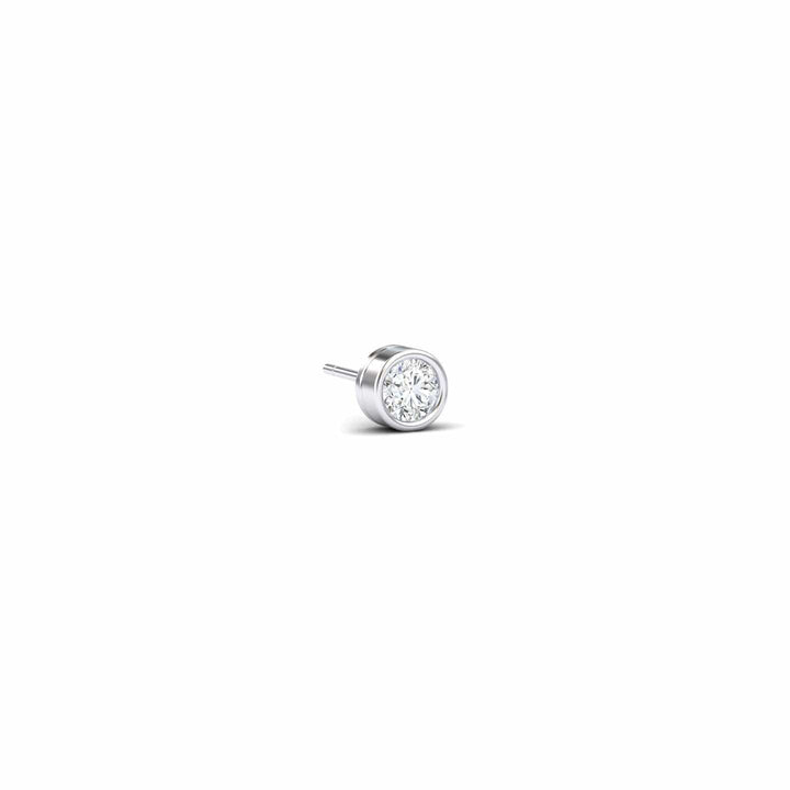 Natural Diamond Earrings - Bezel Set - Ishanvi
