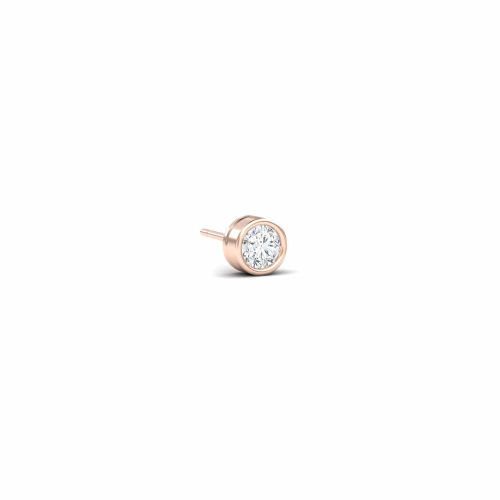 Natural Diamond Earrings - Bezel Set - Ishanvi
