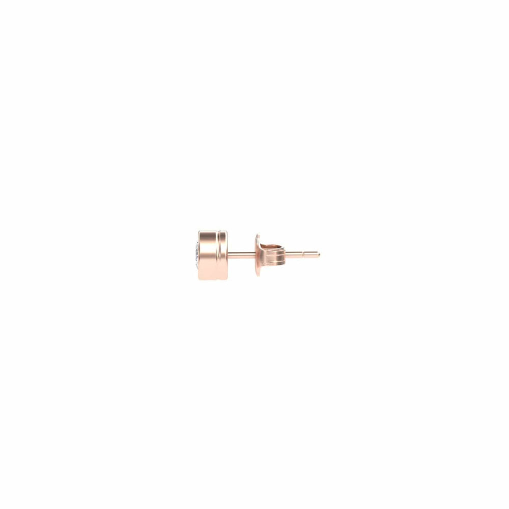 Natural Diamond Earrings - Bezel Set - Ishanvi
