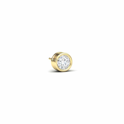 Natural Diamond 6.5mm Earrings