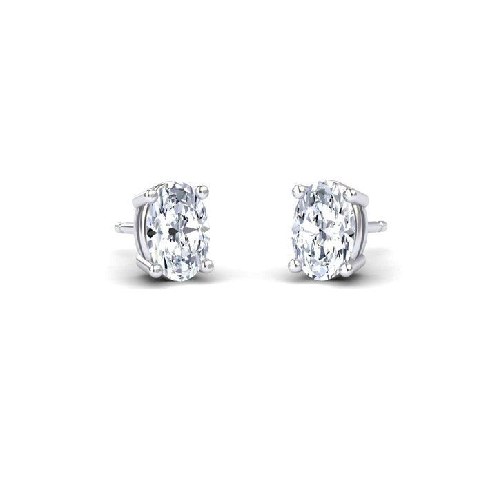 Lab Diamond Earrings - Four Prong - Lainey