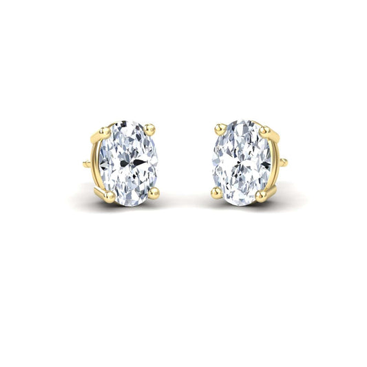 Lab Diamond Earrings - Four Prong - Lainey
