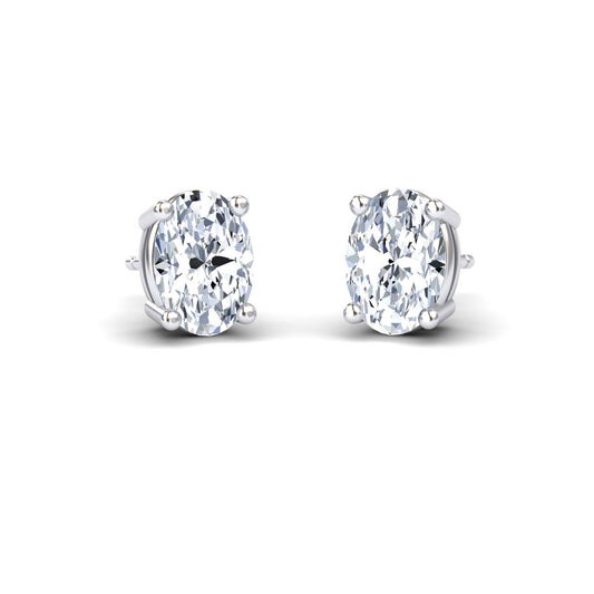 Lab Diamond Earrings - Four Prong - Lainey