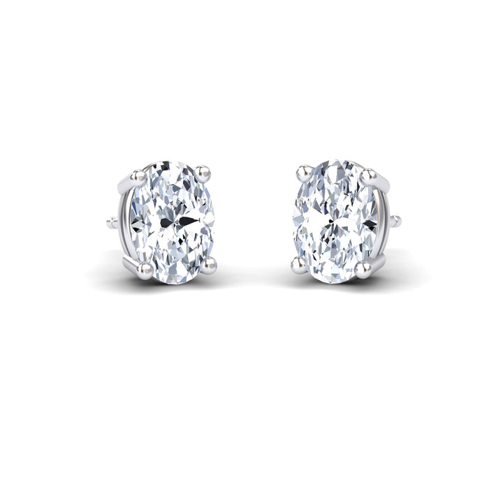 Lab Diamond Earrings - Four Prong - Lainey