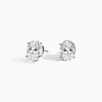 Lab Diamond Earrings - Four Prong - Lainey