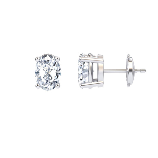 Lab Diamond Earrings - Four Prong - Lainey