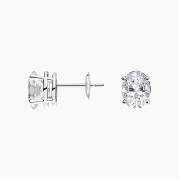 Lab Diamond Earrings - Four Prong - Lainey