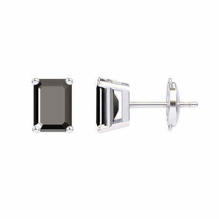 Black Diamond Stud Earrings - Jimena