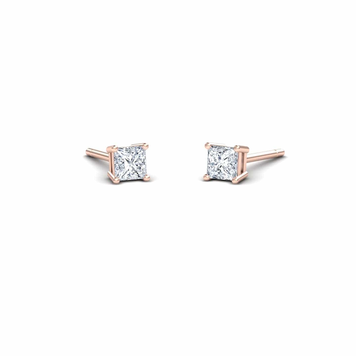 White Diamond 2.7mm Stud Earrings - Carina