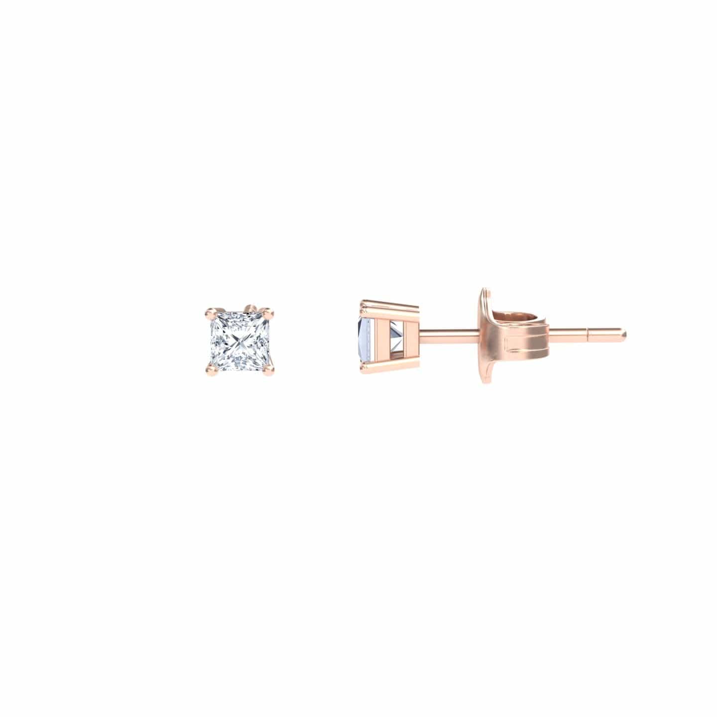 White Diamond 2.7mm Stud Earrings - Carina