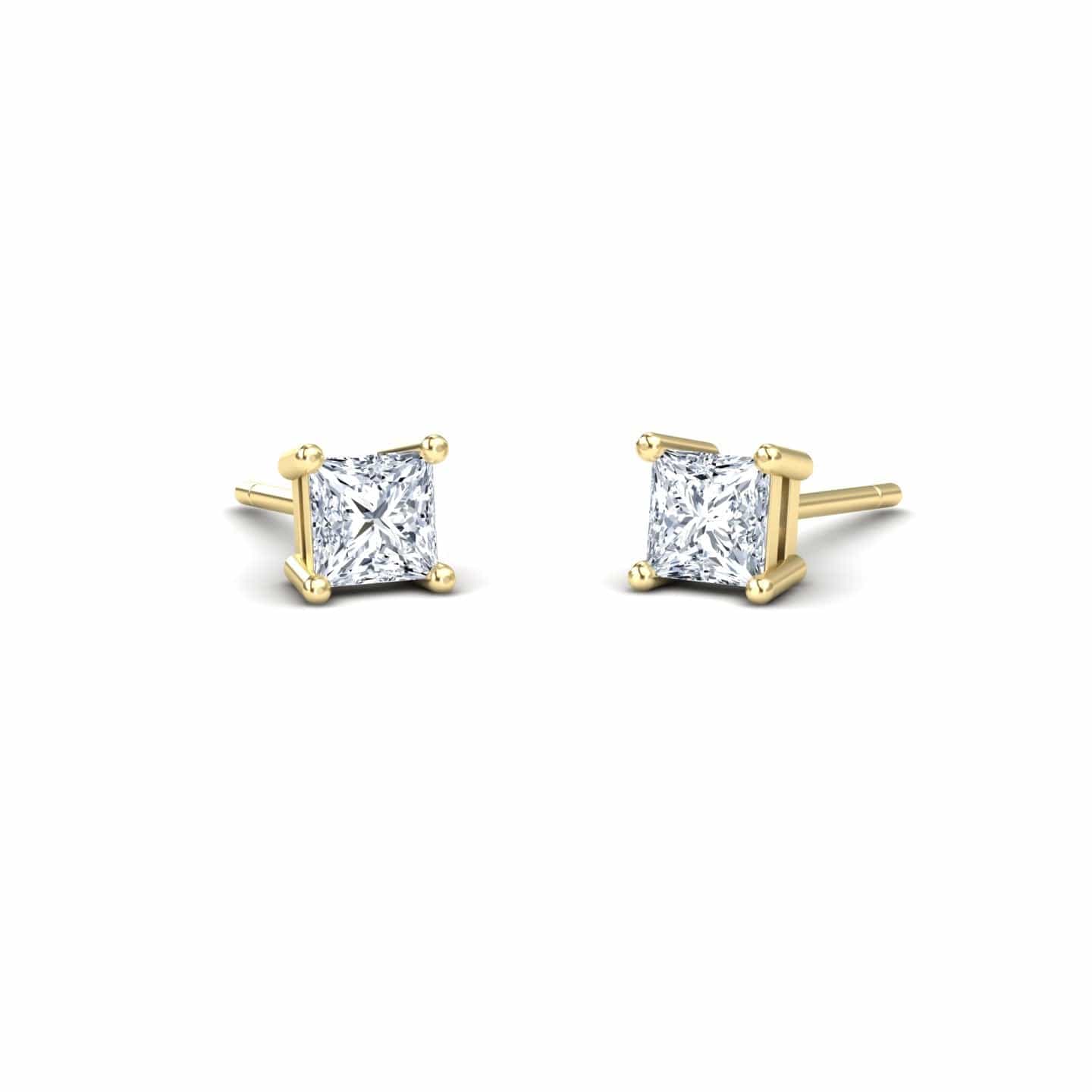 White Diamond 3.5mm Stud Earrings - Carina