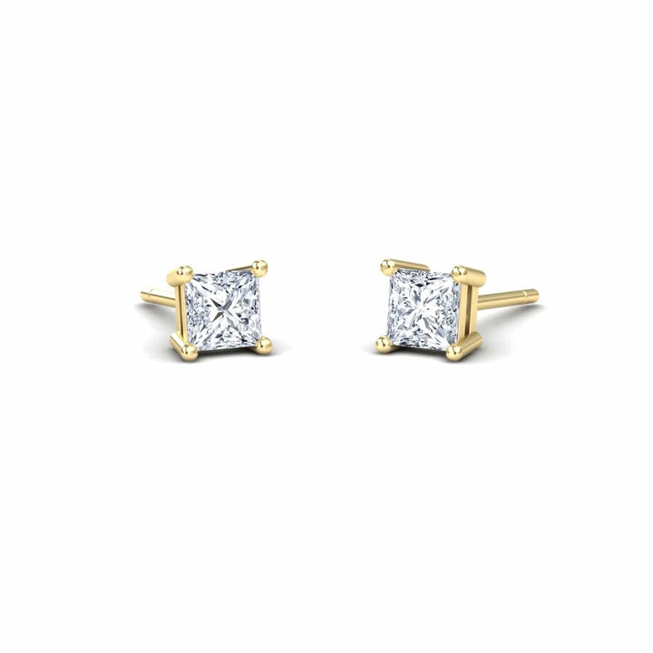 White Diamond 3.5mm Stud Earrings - Carina