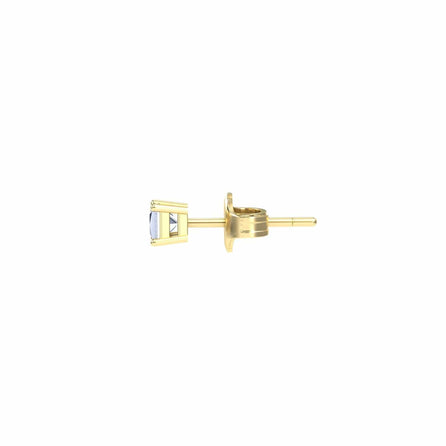 Natual Diamond Single Stud Earrings - 4 Prong - Carina
