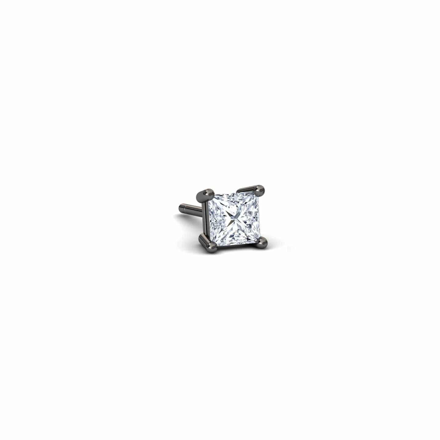 Natual Diamond Single Stud Earrings - 4 Prong - Carina