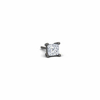 Natual Diamond Single Stud Earrings - 4 Prong - Carina