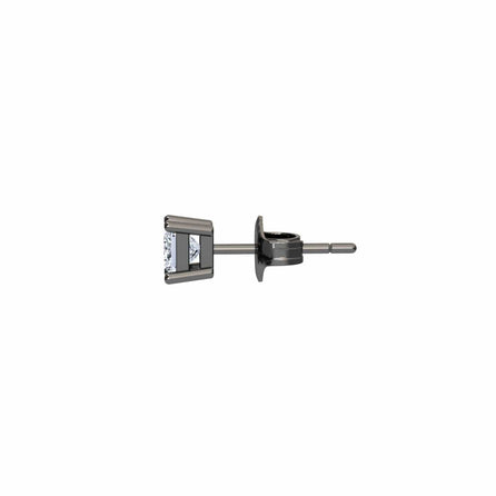 Natual Diamond Single Stud Earrings - 4 Prong - Carina