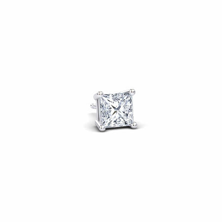 Natural Diamond 6mm Single Stud Earrings - 4 Prong - Carina