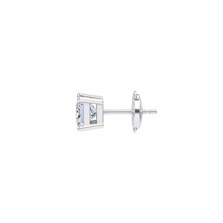 Natural Diamond 6mm Single Stud Earrings - 4 Prong - Carina