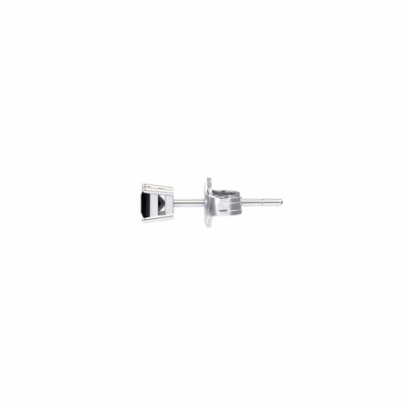 Black Diamond Single Stud Earrings - 4 Prong - Carina