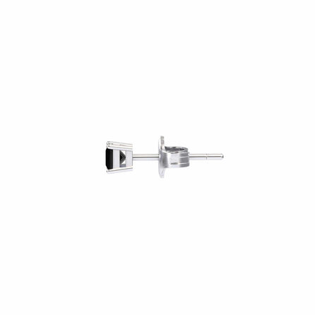 Black Diamond Single Stud Earrings - 4 Prong - Carina