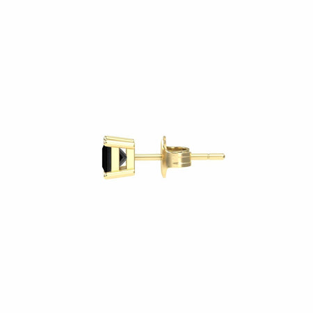 Black Diamond 4.5mm Single Stud Earrings - 4 Prong - Carina
