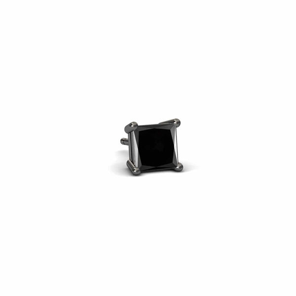 Black Diamond 4.5mm Single Stud Earrings - 4 Prong - Carina