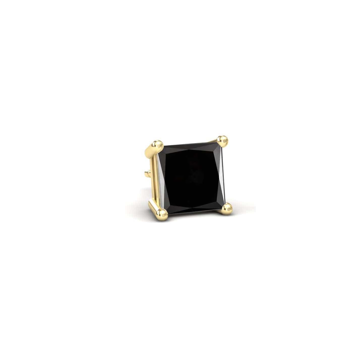 Black Diamond 5.5mm Single Stud Earrings - 4 Prong - Carina