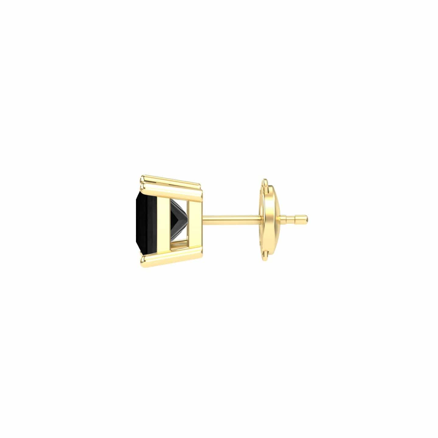 Black Diamond 5.5mm Single Stud Earrings - 4 Prong - Carina