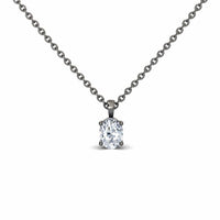White Diamond Classic Four-Prong Solitaire Necklace - Lindsay