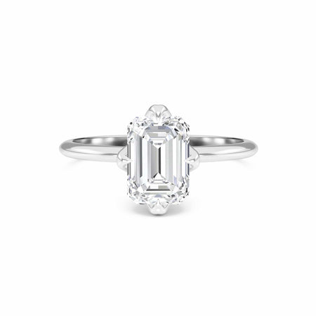 Emerald Solitaire Certified Lab Diamond Engagement Ring - Srimayi