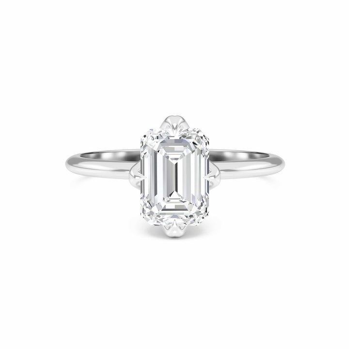 Emerald Solitaire Certified Lab Diamond Engagement Ring - Srimayi