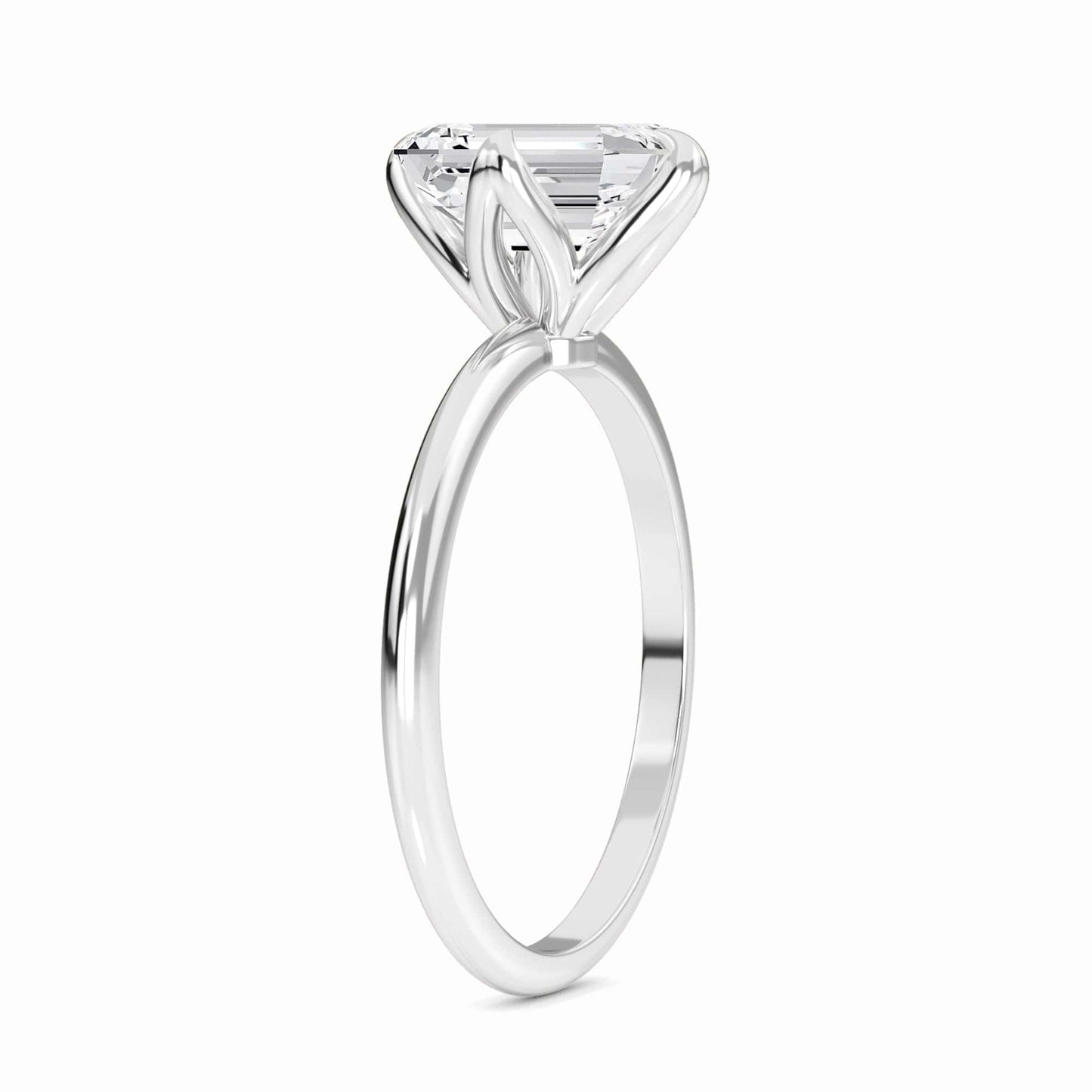 Emerald Solitaire Certified Lab Diamond Engagement Ring - Srimayi