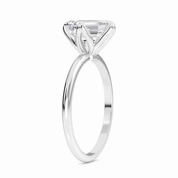 Emerald Solitaire Certified Lab Diamond Engagement Ring - Srimayi