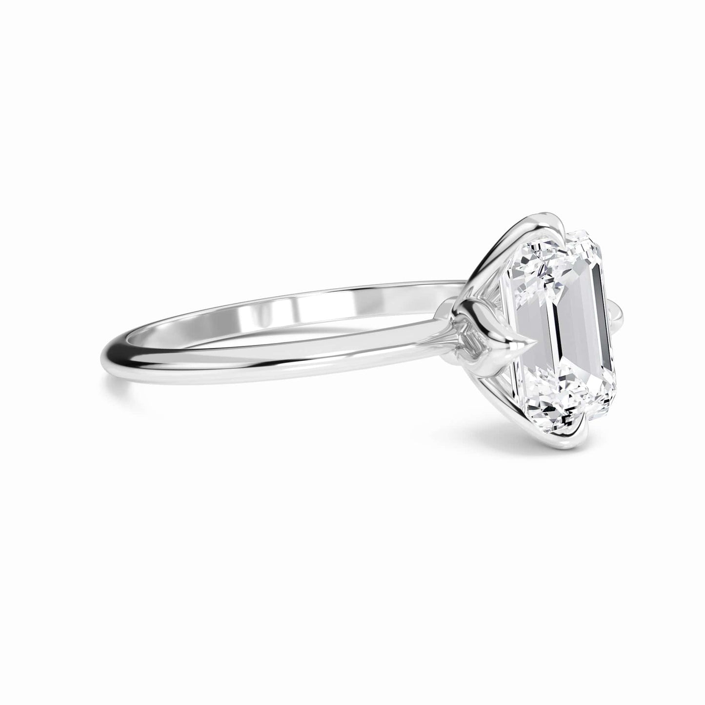 Emerald Solitaire Certified Lab Diamond Engagement Ring - Srimayi