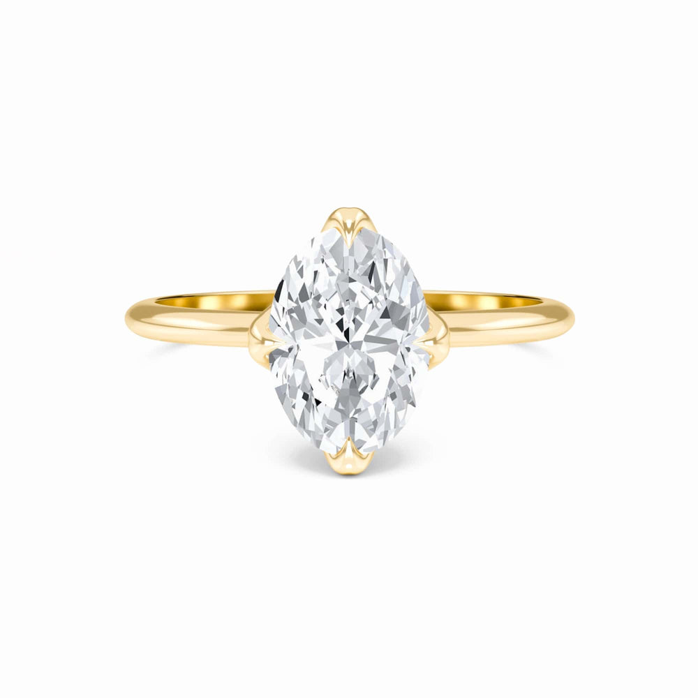 Oval Solitaire Certified Natural Diamond Engagement Ring - Srimayi