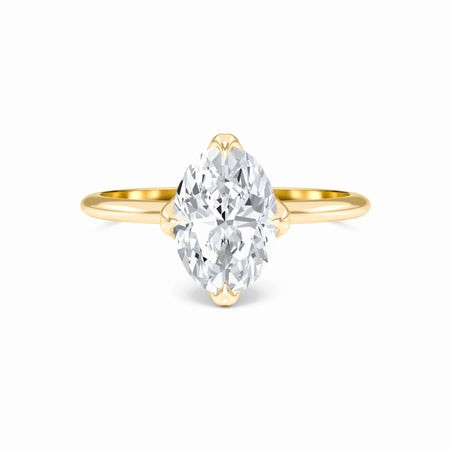 Oval Solitaire Certified Natural Diamond Engagement Ring - Srimayi