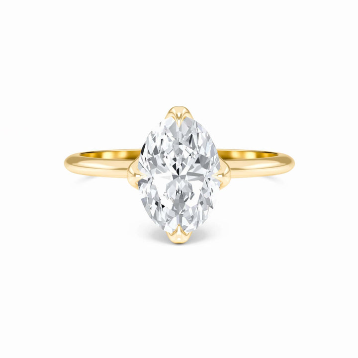 Oval Solitaire Certified Natural Diamond Engagement Ring - Srimayi