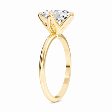 Oval Solitaire Certified Natural Diamond Engagement Ring - Srimayi