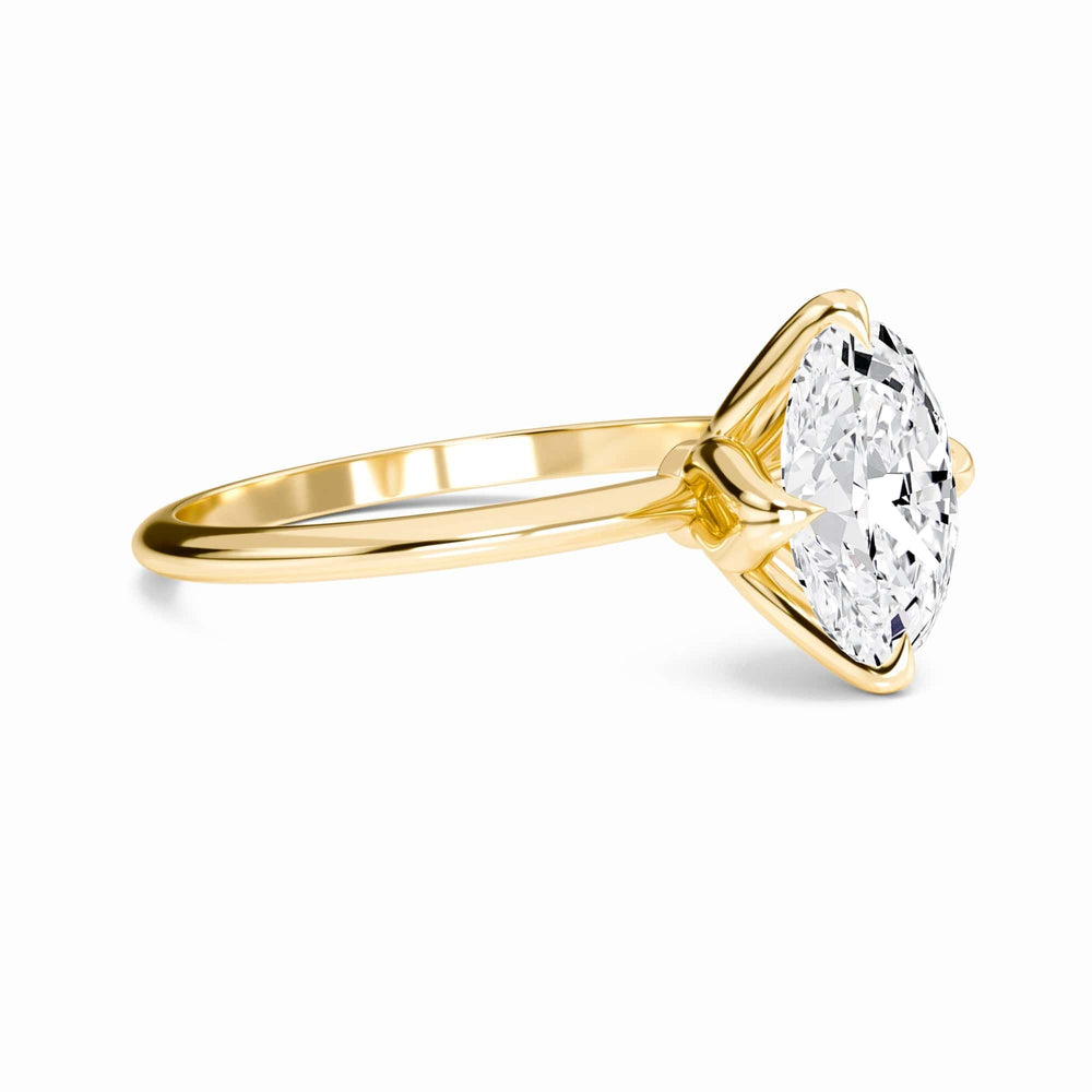 Oval Solitaire Certified Natural Diamond Engagement Ring - Srimayi