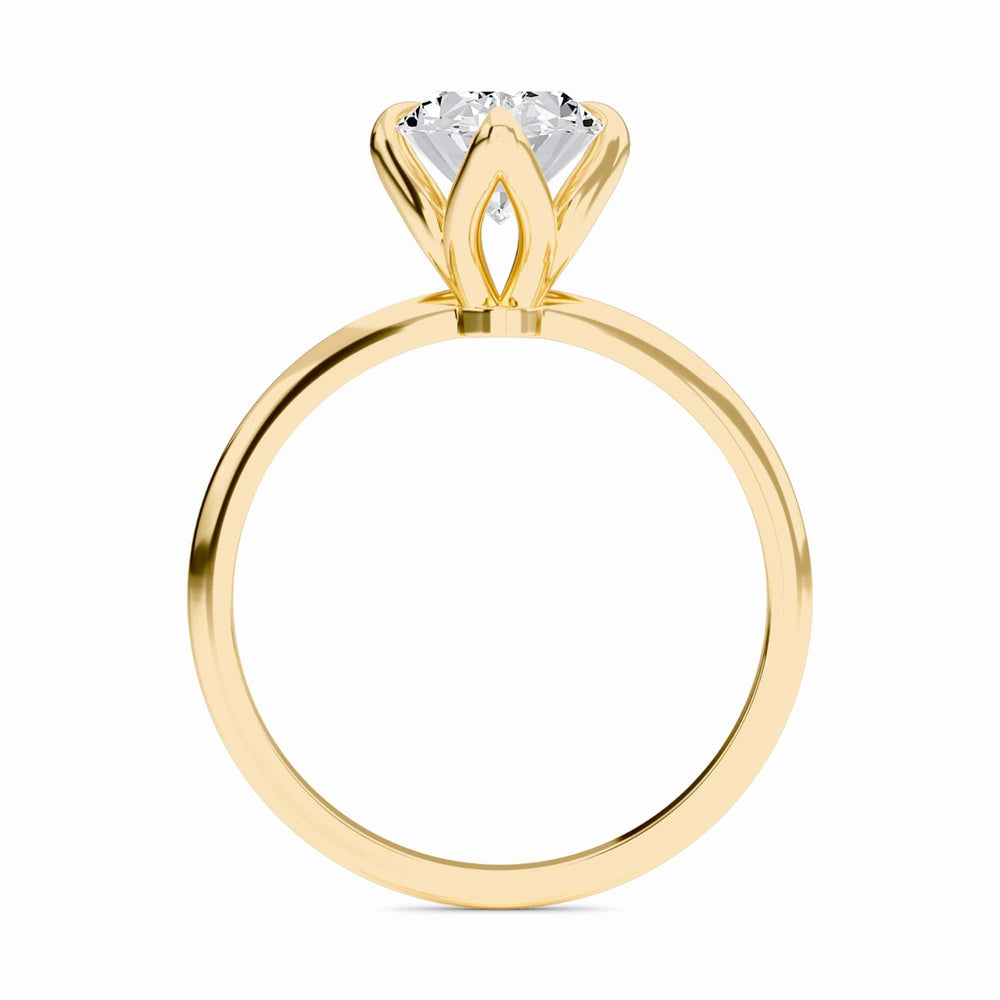 Oval Solitaire Certified Natural Diamond Engagement Ring - Srimayi