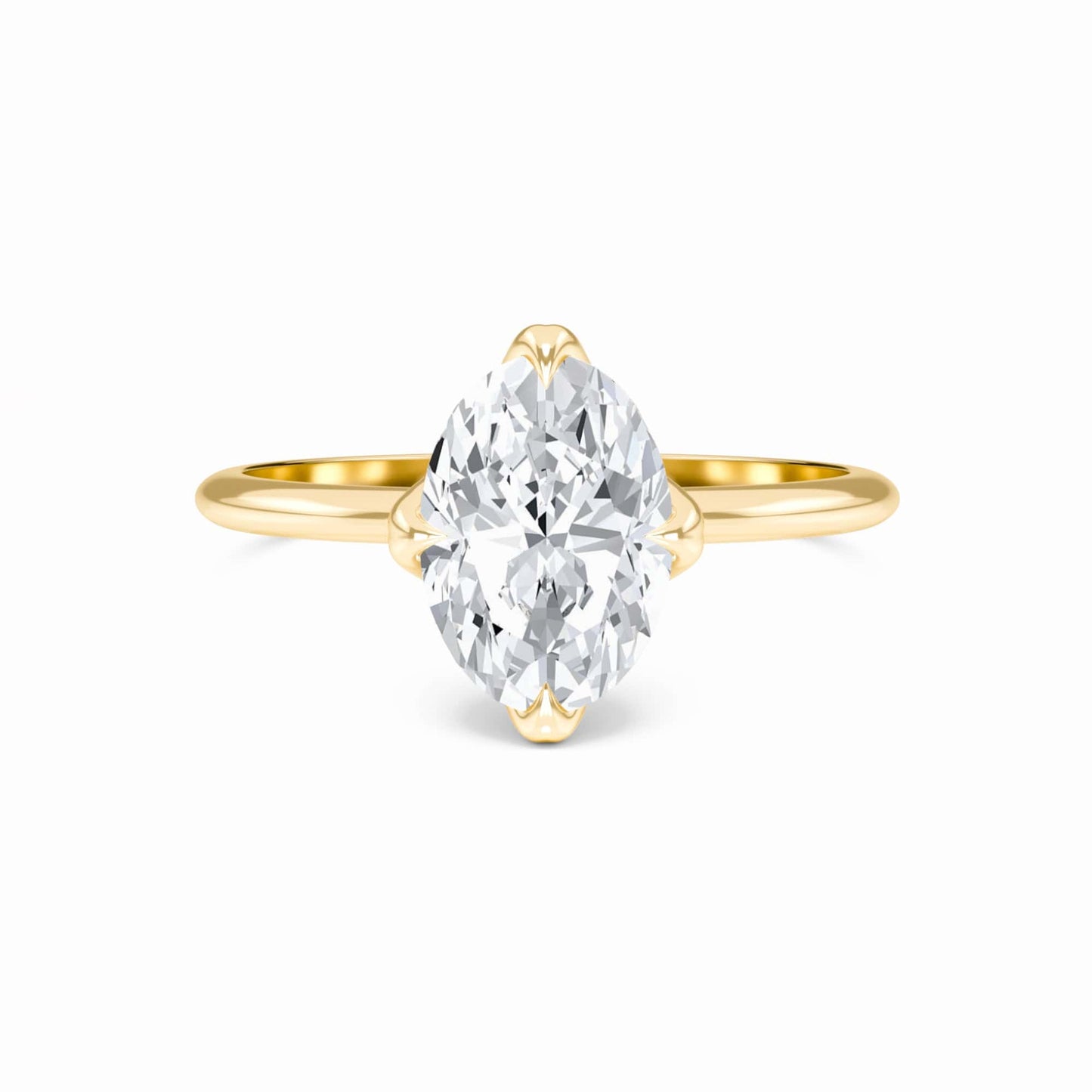 Oval Solitaire Certified Lab Diamond Engagement Ring - Srimayi
