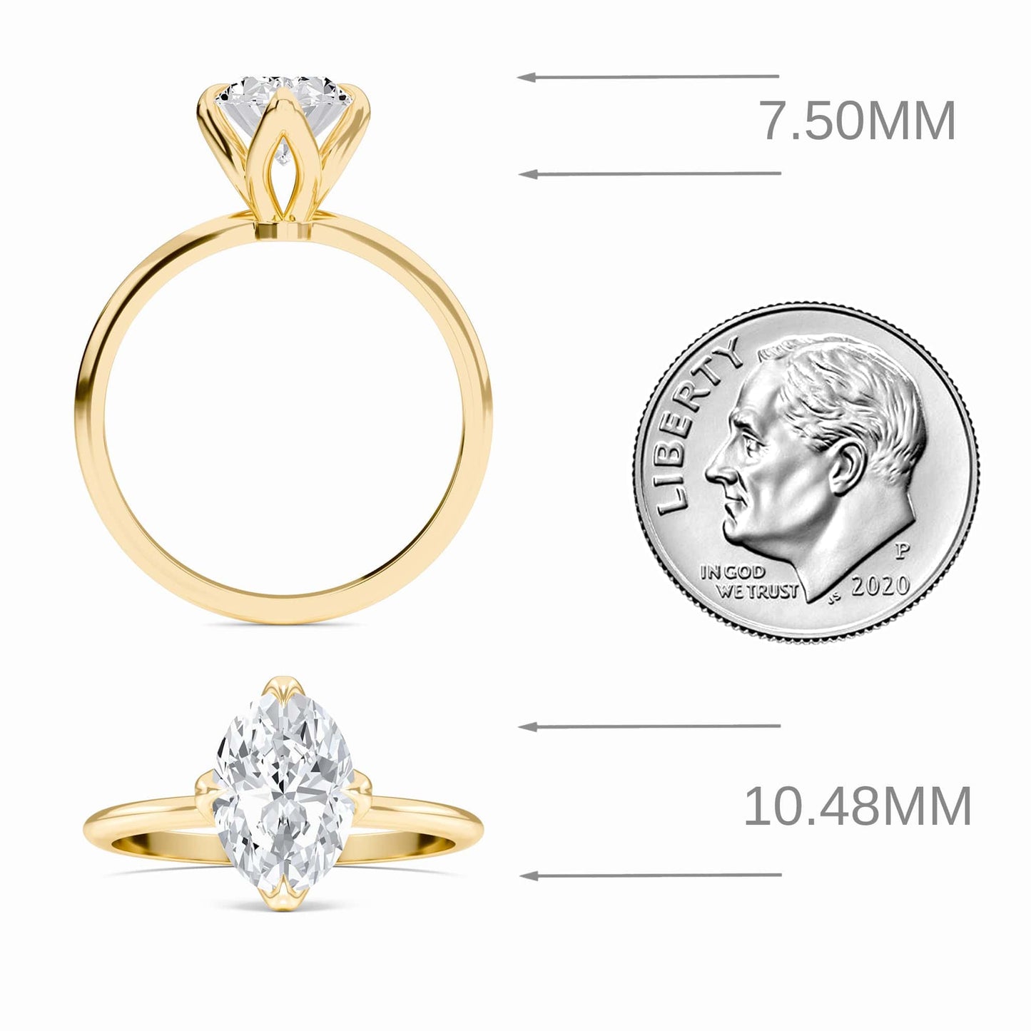 Oval Solitaire Certified Lab Diamond Engagement Ring - Srimayi
