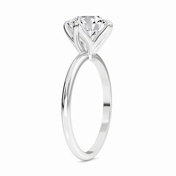 Round Solitaire Certified Natural Diamond Engagement Ring - Srimayi